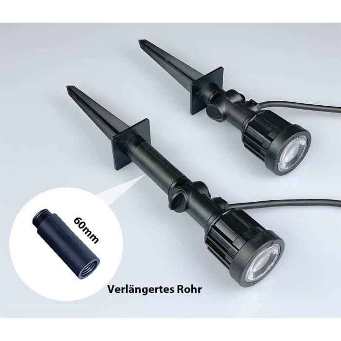 Projecteur Led Exterieur 60W, 5200LM 72 LEDs Blanc Froid 6500K, Lot De