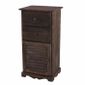 Commode Armoire 2 Tiroirs 1 Porte 40x32x80cm Shabby Vintage