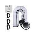 Manchon isolant tuyau climatiseur mobile 152cm - Housse thermique universelle pour gaine 125-150mm avec 3 sangles de serrage