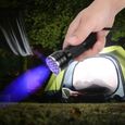 lampe de poche ultraviolette Lampe de poche UV Ultra Violet 21 LED en alliage d'aluminium Scorpion Pets Mini lampe de poche (avec-0