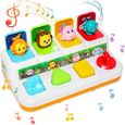 Jouet bebe 6 à 12-18 mois, Jouets musicaux pop-up pour 9 mois et 1 an Cadeaux Toddler Garçons Filles-0
