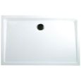 Receveur de douche rectangulaire 160x90 cm, bac à douche extra plat, acrylique blanc, à poser ou à encastrer, Schulte-0