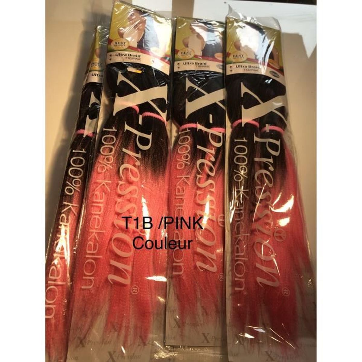1 PCS XPRESSION Cheveux tressés préétirés Couleur T1/PINK Cdiscount