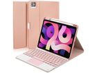 BONAEVER Étui avec clavier tactile pour iPad 10e génération 10,9 pouces A2696 A2757 A2777 Coque avec porte-crayon, Rosa