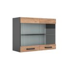 Vicco meuble de cuisine haut vitré R-Line, Chêne de force doré, 80 cm