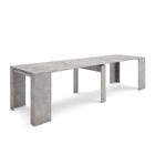 SKRAUT HOME Table console extensible jusqu'à 302 cm, Couleur Gris CIMENT, Dimensions fermée : 90x58x77cm, RF982
