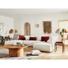 LISA DESIGN Onyx - canapé modulable panoramique d'angle droit 7 places - en tissu - Beige