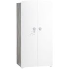 Armoire bébé Nao - MDF - Blanc - 2 portes - 85 x 175 x 56 cm - BABY PRICE
