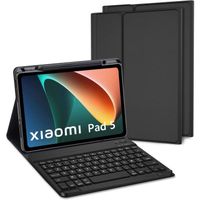 Clavier Coque pour Xiaomi Pad 5 - Pad 5 Pro 11 Pouces,Wireless Clavier 7 Couleurs,AZERTY Wireless Clavier Amovible et Étui Ho[O1418]