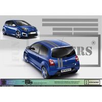 Renault Twingo Bandes completes Gordini - GRIS - Kit Complet  - voiture Sticker Autocollant