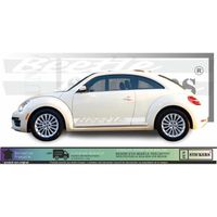 Volkswagen New Beetle Bandes latérales - BLANC - Kit Complet  - Tuning Sticker Autocollant Graphic Decals