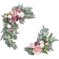 Kit de fleurs arc de mariage artificiel (paquet de 2) - 2pcs arrangement floral pour cérémonie et réception décoration 