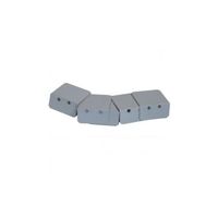 Arrêts aluminium pour profil de jonction toiture polycarbonate (x5) - E: 16 mm - Aluminium