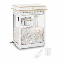 Machine à Popcorn Pop Corn Professionnelle Appareil Pro Royal Catering RCPS-WG1 (Blanc & Or, 1 600 W, 220 - 270 °C, 5 - 6 kg/h)
