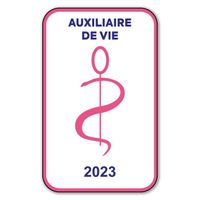Autocollant Sticker - Vignette Caducée 2023 pour Pare Brise en Vitrophanie - V6 Auxiliaire de Vie  Auxiliaire De Vie