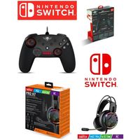PACK Manette SWITCH Nintendo PRO GAMING Spirit of gamer + CASQUE SWITCH PRO-H7 SWITCH EDITION