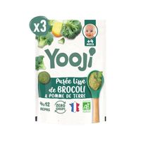 Yooji - Purée lisse brocoli bio – 12 repas bébé dès 4 mois