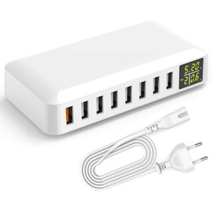 Chargeur USB 60W Avec écran LCD - 7 Ports - Surveillance En Temps Réel - Charge Rapide