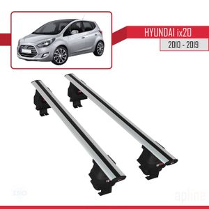 BARRES DE TOIT Compatible avec Hyundai ix20 2010-2019 Barres de Toit ACE-4 Railing Porte-Bagages de voiture GRIS