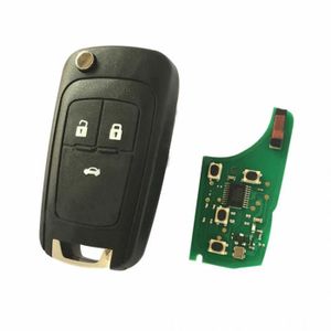 Insigne Zafira C 2009-2016 SODIAL Cle a Distance de Voiture a 3 Boutons DIY pour Opel Vauxhall Astra J Corsa E