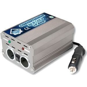 Convertisseur 12/24 V automatique 220/240 V 200 W + prise USB 0,5