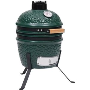 BARBECUE Barbecue à fumoir Kamado 2-en-1 Céramique 56 cm Vert