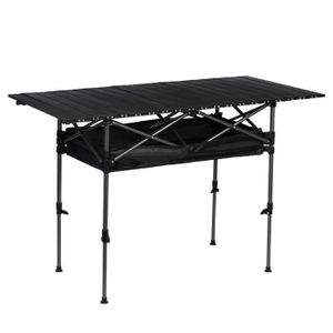 TABLE DE CAMPING Table pliante - Table de camping en métal pliable - 120x55x50cm - Sans chaise