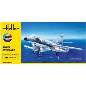 AVION - HÉLICO HELLER - Maquette Avion Starter Kit Super Etendard