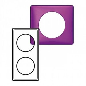 PLAQUE DE FINITION plaque legrand céliane 2 postes violet irisé