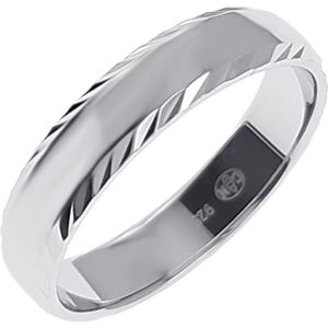 ALLIANCE - SOLITAIRE Alliance homme 5mm en Argent 925 rhodié