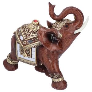 STATUE - STATUETTE Pwshymi artisanat en résine Pwshymi figurine d'éléphant Statue d'éléphant en résine, deco statuette Haut rouge grand 16,5*8*16cm