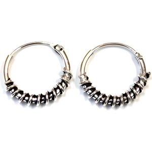 Boucles D'oreilles Créoles En Argent 925/1000 - Diamètre 1,4 Cm - Modèle Bali - Neuf Avec étiquettes