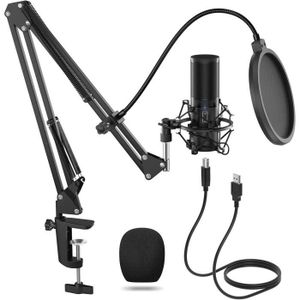 Microphone, Microphone à Condensateur Kit YOTTO USB, Microphone Cardioïde  pour Enregistrement Vidéo , Conversation, Podcast, - Cdiscount  Informatique