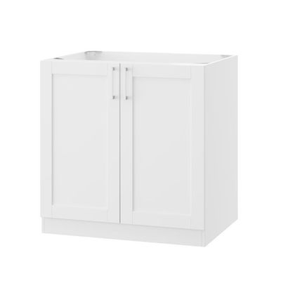 Meuble Bas Cuisine Bellissi Blanc Brillant 50 Cm - 1 Porte + 1 Étagère - Rangement Moderne Et Fonctionnel