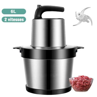 Hachoir Électrique 6 L, Grande Capacité, 2 Vitesses Disponibles, Moteur Puissant En Cuivre Pur 1000 W, Robot Culinaire En Acier Inoxydable, Machine De Cuisine Pour Usage Commercial Ou Domestique Hachoir Électrique 6 L, Grande Capacité, 2 Vitesses Disponibles, Moteur Puissant En Cuivre Pur 1000 W, Robot Culinaire En Acier Inoxydable, Machine De Cuisine Pour Usage Commercial Ou Domestique