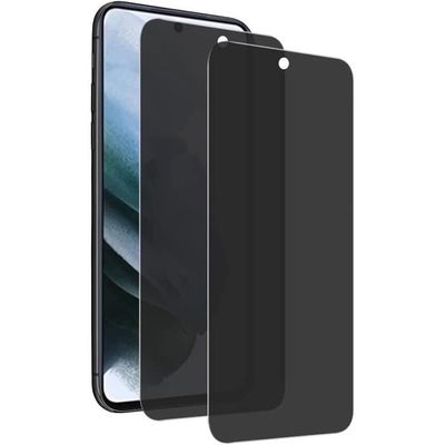 x2 Verres Trempé pour Samsung Galaxy S21 FE 5G - Film Noir Anti Espion Vitre Protection Ecran
