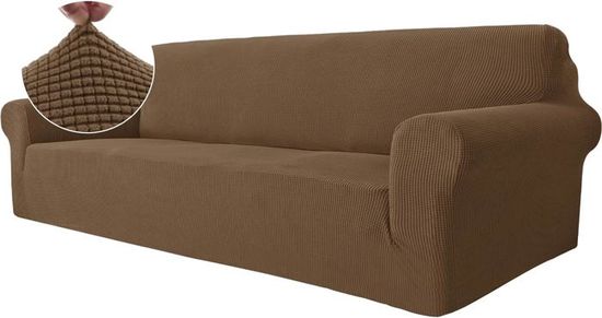 Housse Canapé 4 Places avec Accoudoirs, Extensible Housses de Canapé