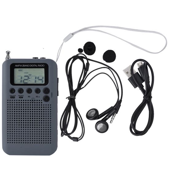 Mini Radio de Poche Portable AM FM Radio de Poche 2 Bandes Radio stro