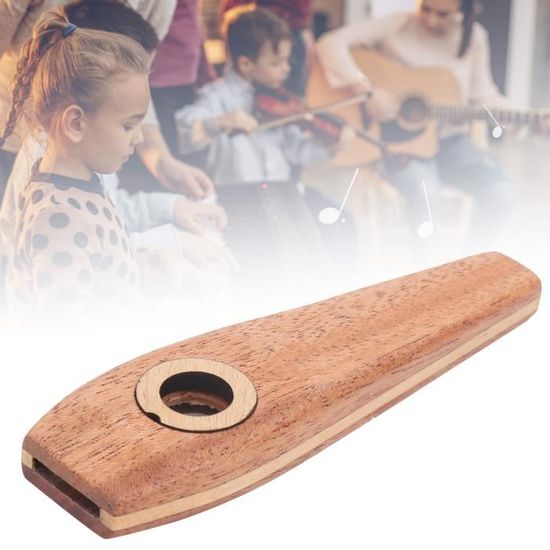 Qiilu Flte Bois Kazoo Flte Kazoo en Bois Massif Harmonica Guitare