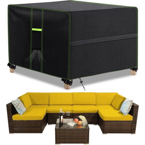 Housse De Protection Pour Meubles De Jardin 170x100x100 Cm - Oxford 600D Imperméable Anti-UV - Avec Corde De Serrage