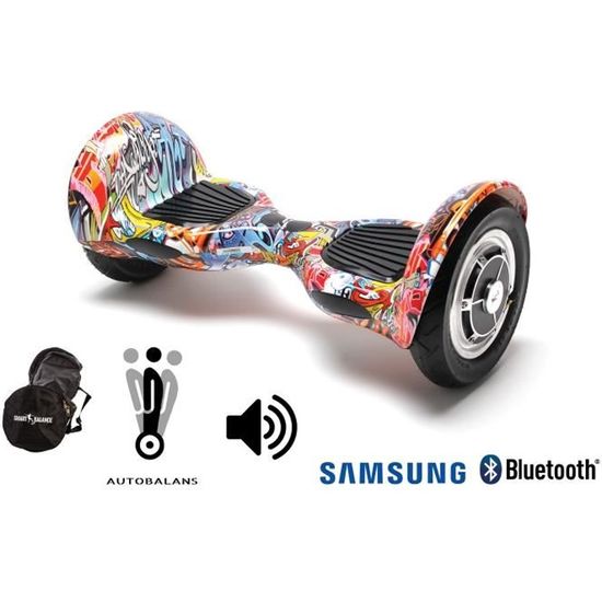 Hoverboard Smart Balance™ Premium Brand, OffROad Hip-Hop Orange , Roues 10 pouces, Bluetooth , batterie Samsung Cell