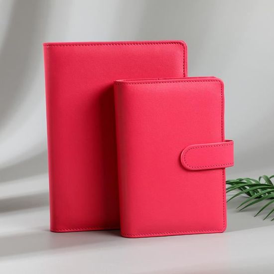 A6 PU Cuir 6 Anneaux Reliure Crocodile Motif Bricolage Cahier Couverture Remplissable Bloc-notes Agenda Planificateur, Couverture Noire, 1 Pièces