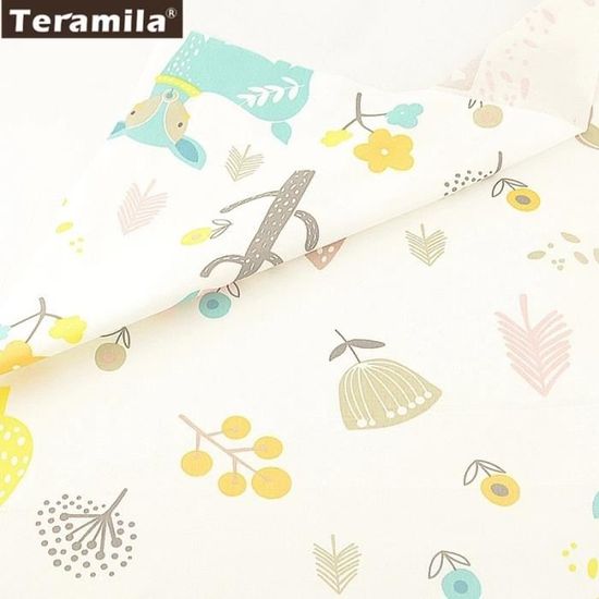 Odot 8pcs Tissu à Couture Patchwork Dessin Animé DIY Fait à