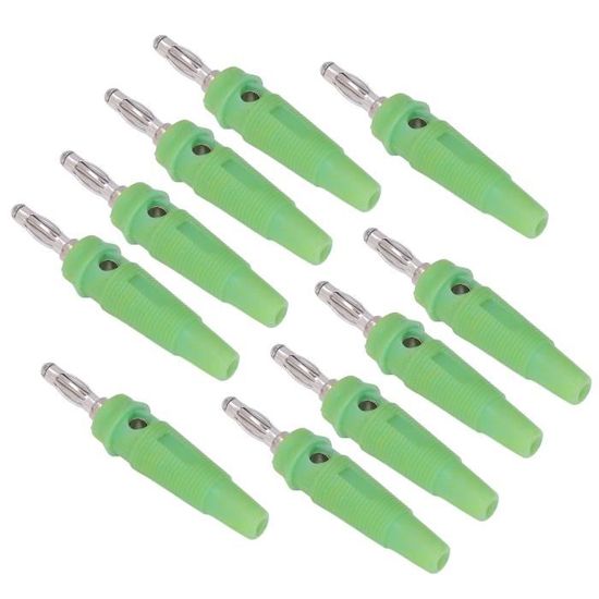 Fiches Banane, Connecteurs de Haut-Parleurs 4mm CAT II 600V 32A avec 10 Pcs pour Équipement Numérique