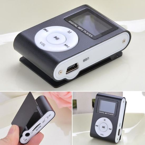 Mini lecteur MP3 clip USB Radio FM Support écran LCD pour 32GB Micro SD