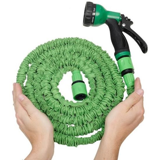 Tuyau D’arrosage Extensible 7,5 à 30 M – 8 Modes, Pistolet Haute Pression, Pour Jardin Et Nettoyage