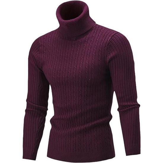Sous-pull Col Roulé Homme - Thermique, Grande Taille, Style Oversize - Pour Sport Et Hiver 2025