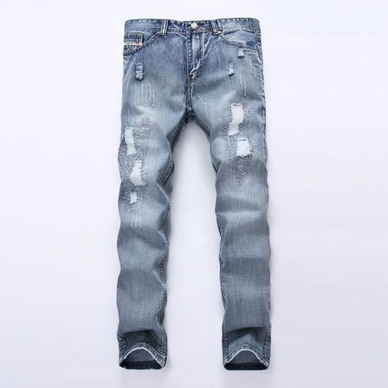 Jean slim a trou homme sale