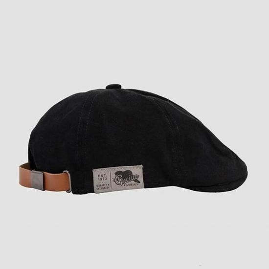 Casquette Plate Rétro YAMEIZE - Béret Baker Boy En Coton Réglable - Style Ivy Peaky