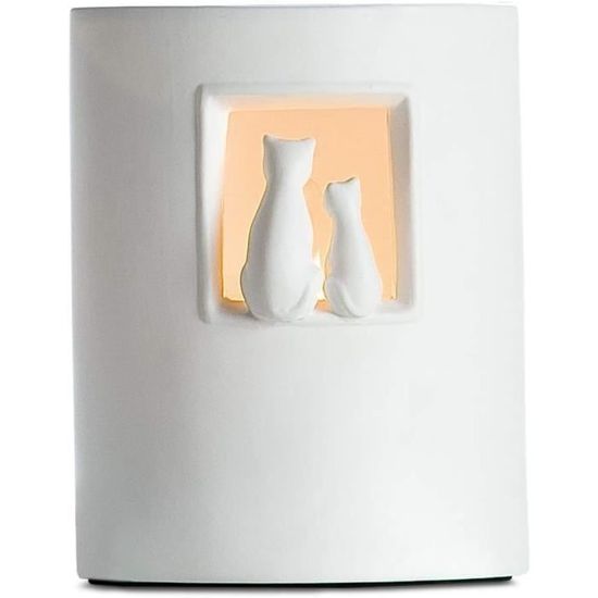 Décoration Murale En Bois 2D - Couple De Chats Embrassés, Style Minimaliste Pour Bureau Ou Maison